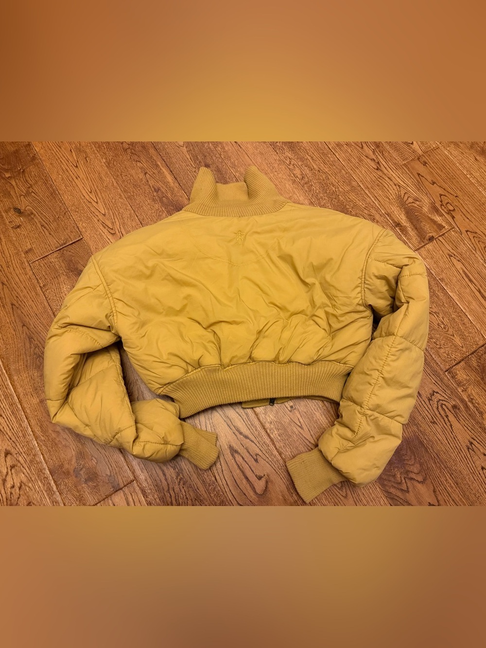 FP Movement by Free People Cropped Mustard Puffer Jacket - Picture 8 of 9